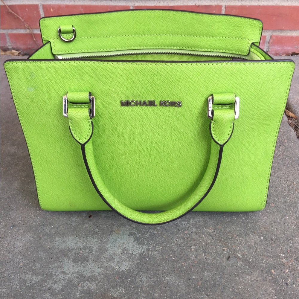 Michael Kors green purse